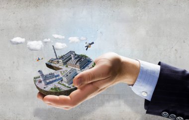 Onun yeni geliştirme projesi. Karışık teknik