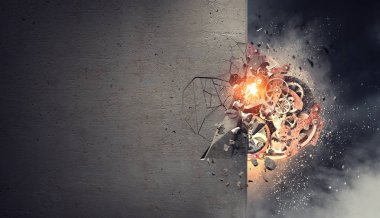 İnşaat endüstri kavramı. Karışık teknik