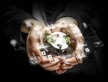 Sosyal etkileşim kavramı. 3D render