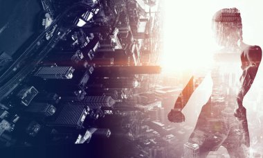 Başarı için kavga ediyordur. Karışık teknik