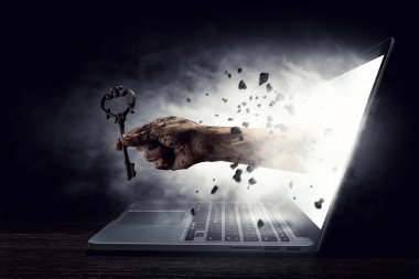 Internet güvenlik anlayışı. Karışık teknik