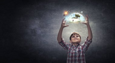 Bu büyük dünya keşfetmek. Karışık teknik