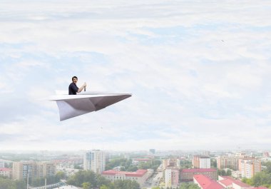 Gökyüzü sörf için bir rüya. Karışık teknik