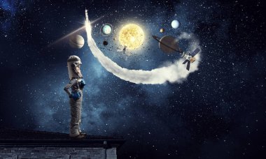 Uzay inceleyeceksiniz. Karışık teknik