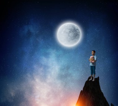 Bu koca dünyada yalnız hissediyorum. Karışık teknik