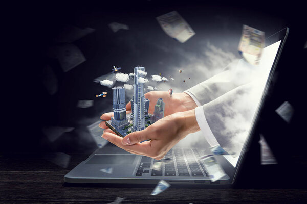 New development project. Mixed media