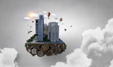 Modern şehir kavramı. Karışık teknik