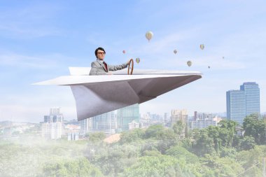 Gökyüzü sörf için bir rüya. Karışık teknik