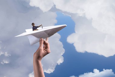 Gökyüzü sörf için bir rüya. Karışık teknik