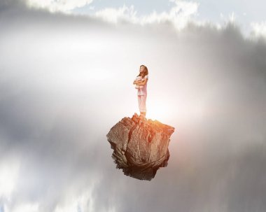 Bu koca dünyada yalnız hissediyorum. Karışık teknik