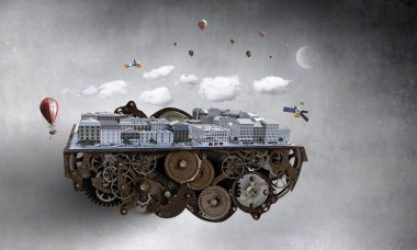 Modern şehir kavramı. Karışık teknik