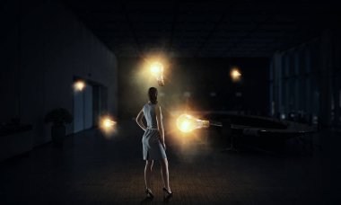 Onun fikirlerini çok parlak. Karışık teknik