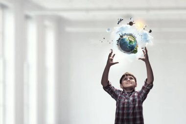 Bu büyük dünya keşfetmek. Karışık teknik