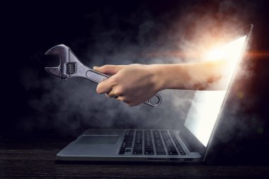 Internet güvenlik anlayışı. Karışık teknik