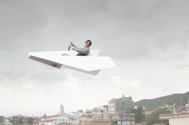 Gökyüzü sörf için bir rüya. Karışık teknik