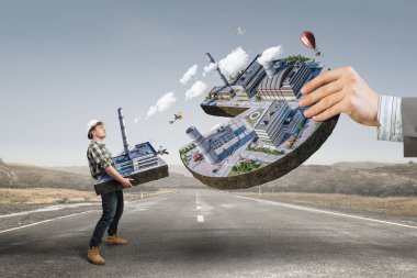 Onun yeni geliştirme projesi. Karışık teknik