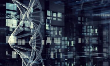 DNA molekül sarmal. Karışık teknik