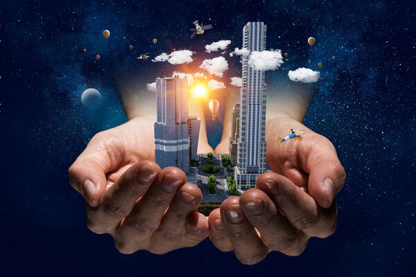 New development project. Mixed media