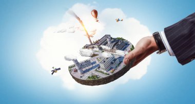 Onun yeni geliştirme projesi. Karışık teknik