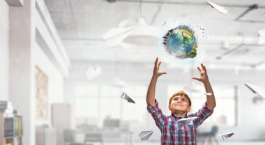 Bu büyük dünya keşfetmek. Karışık teknik