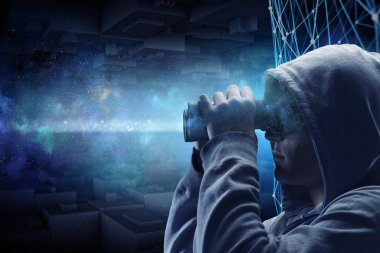 Adam hoody. Karışık teknik