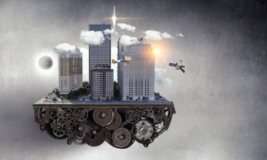 Modern şehir kavramı. Karışık teknik