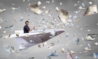 Gökyüzü sörf için bir rüya. Karışık teknik