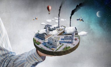 Onun yeni geliştirme projesi. Karışık teknik