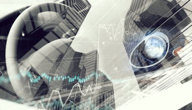 Zarif araba kapatma. Karışık teknik