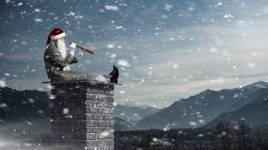 Noel Baba şapkası'iş adamıdır. Karışık teknik