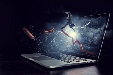 Internet ve siber kavramı. Karışık teknik