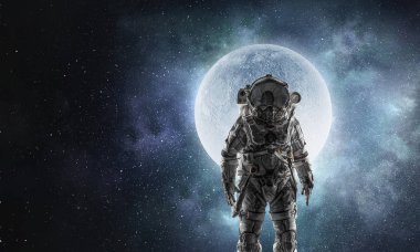 Uzay giysisi tasarım. Karışık teknik