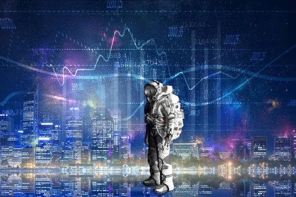 Uzay giysisi tasarım. Karışık teknik