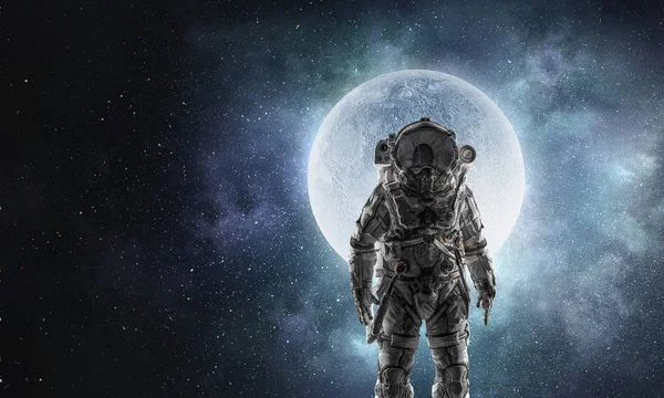 Uzay giysisi tasarım. Karışık teknik