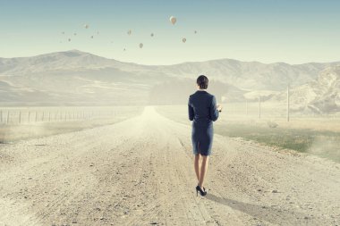 başarı için yolda. Karışık teknik