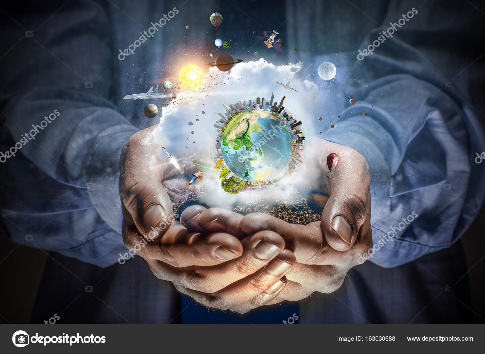 Planet Earth In Our Hands Mixed Media Stock Photo Image By C Sergeynivens Planet Earth In Our Hands Mixed Media Stock Photo Image By C Sergeynivens