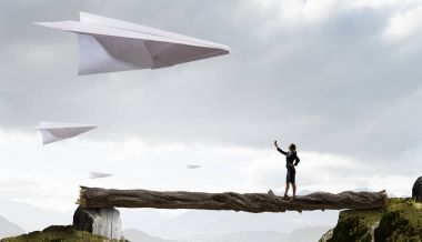 Özgürlük hissi. Karışık teknik