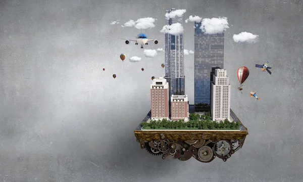 Modern şehir kavramı. Karışık teknik