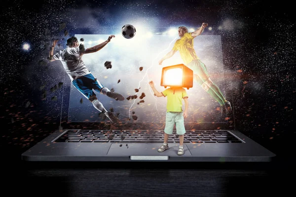 TV çocuk bağımlısı. Karışık teknik