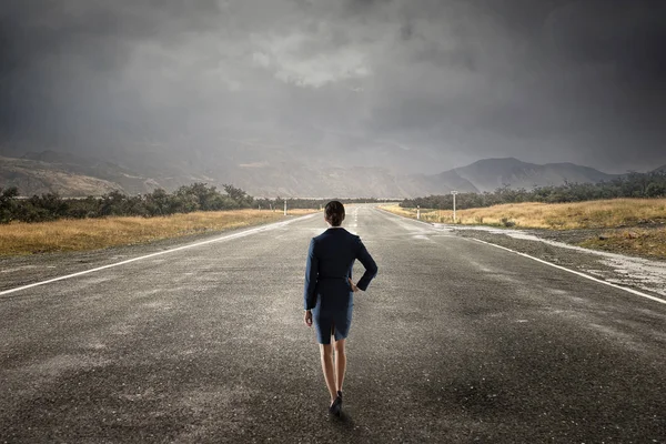 başarı için yolda. Karışık teknik