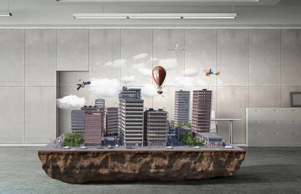 Kentsel gelişim projesi. Karışık teknik