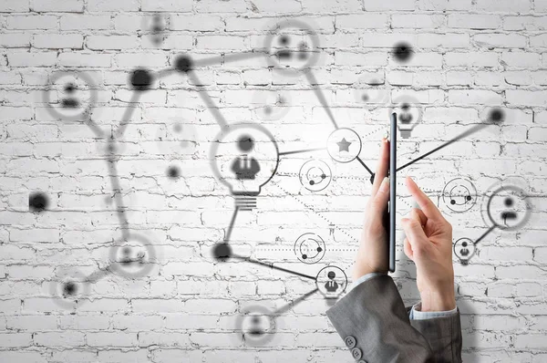 Sosyal ağ bağlantısı. Karışık teknik