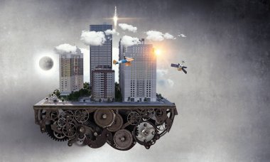 Modern şehir kavramı. Karışık teknik