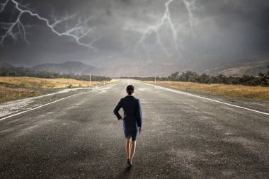 başarı için yolda. Karışık teknik