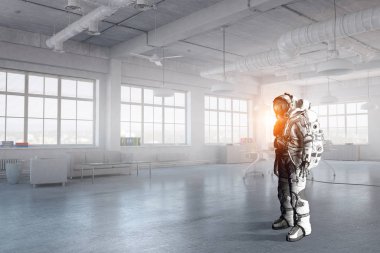 Uzay giysisi tasarım. Karışık teknik