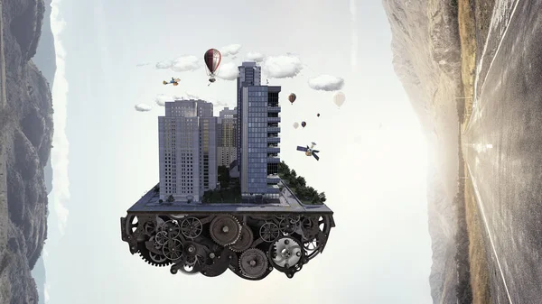 Modern şehir kavramı. Karışık teknik