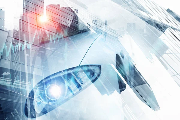 Zarif araba kapatma. Karışık teknik