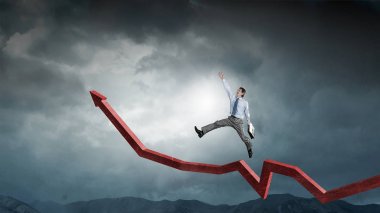 Onun büyüme ve ilerleme. Karma ortam. Karışık teknik