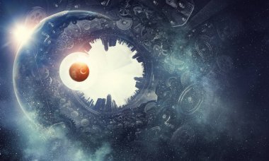 Alan arka plan soyut. Karışık teknik