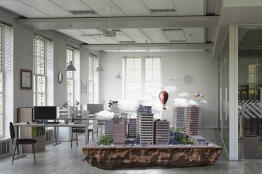 Kentsel gelişim projesi. Karışık teknik